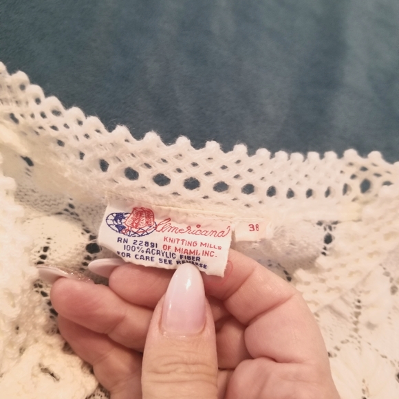 Vintage Women's Crocheted Cardigan - Picture 2 of 4